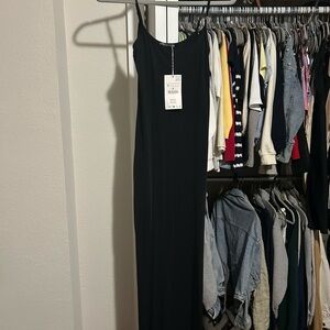 Zara Sleek Black Maxi Dress